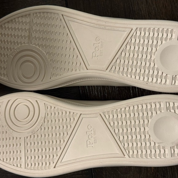 Polo by Ralph Lauren Cream and Burgundy Sneakers - Picture 3 of 4